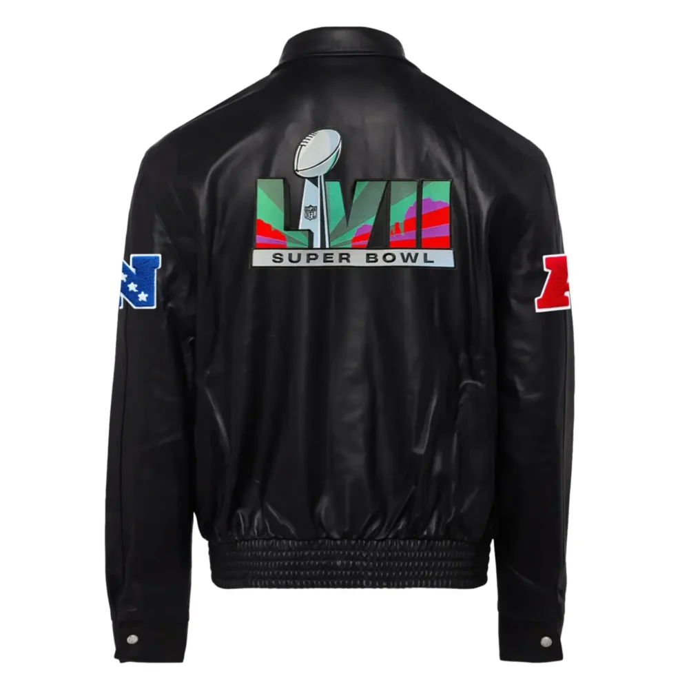 Jeff Hamilton Super Bowl LVII Full-Snap Black Leather Jacket