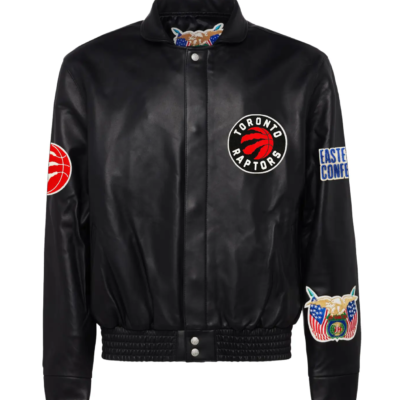 Jeffhamilton X Toronto Raptors Full Black Leather Jacket