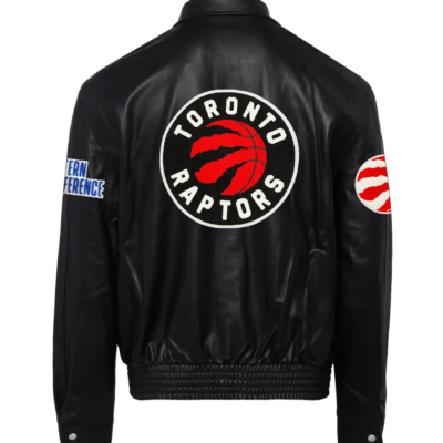 Jeffhamilton X Toronto Raptors Full Black Leather Jacket