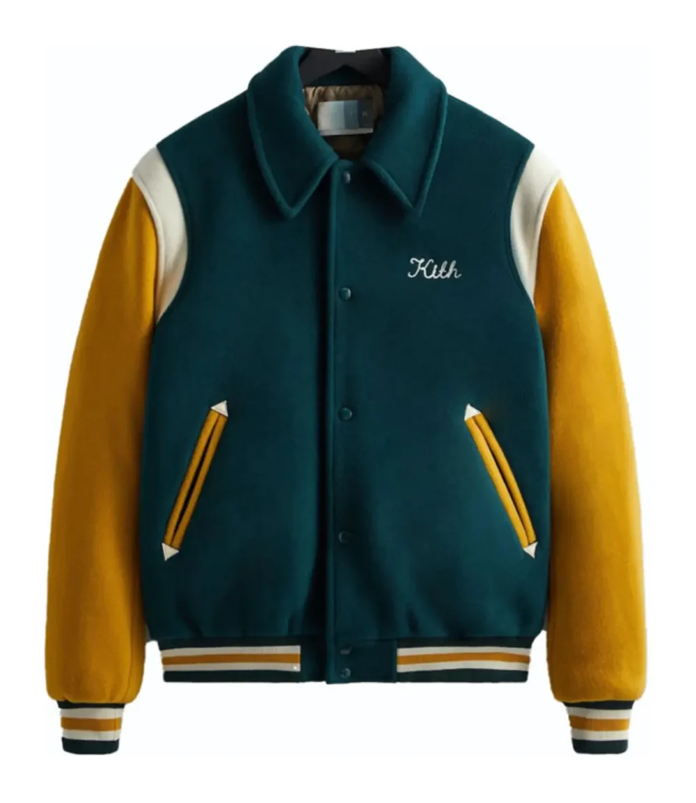 Kith Coaches Green & Yellow Varsity Jacket