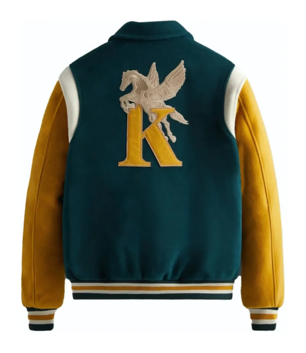 Kith Coaches Green & Yellow Varsity Jacket