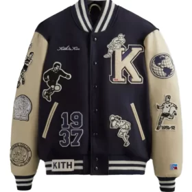 Kith Russell Athletic Cuny Queens College Golden Bear Nocturnal Varsity Jacket