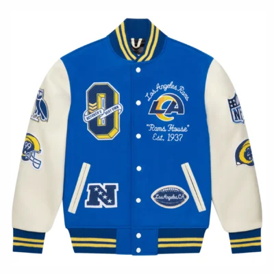 Los Angeles Rams OVO Royal Full-Snap Varsity Jacket