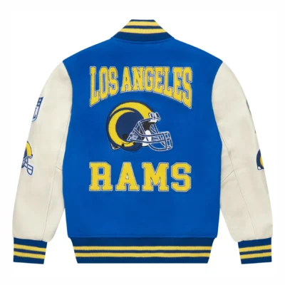 Los Angeles Rams OVO Royal Full-Snap Varsity Jacket