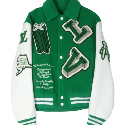 Louis Vuitton Green & White Varsity Jacket