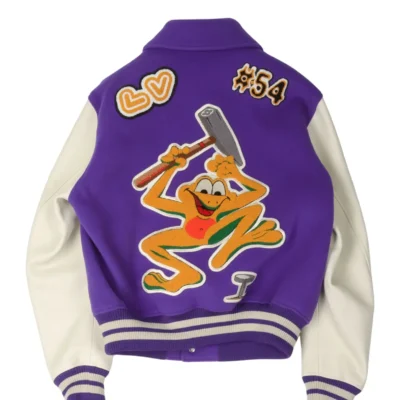 Louis Vuitton Purple & White Varsity Jacket