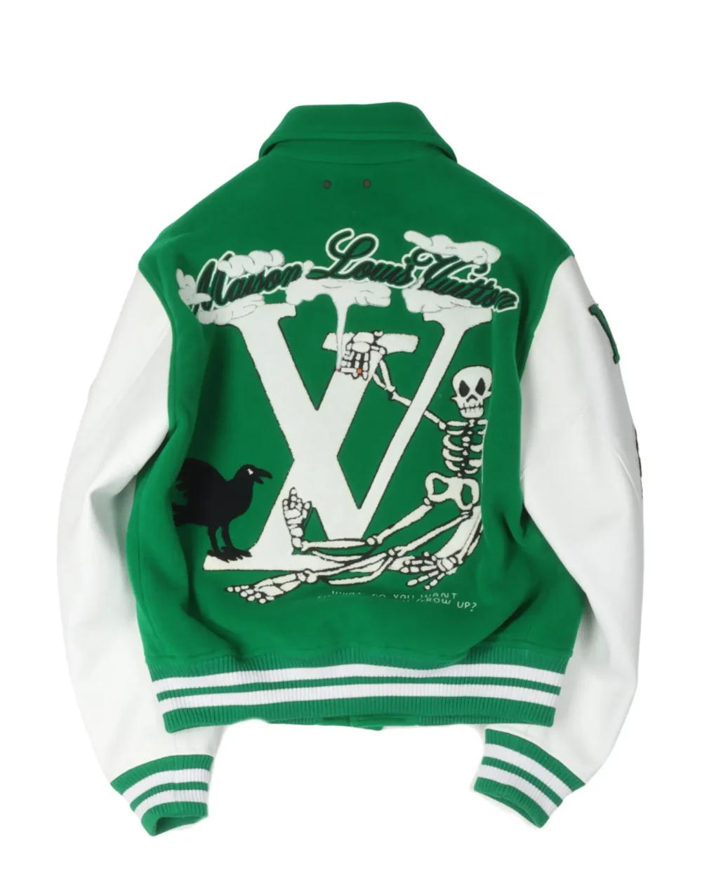 Louis Vuitton Green & White Varsity Jacket