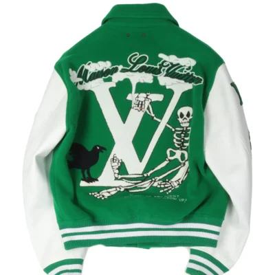 Louis Vuitton Green & White Varsity Jacket