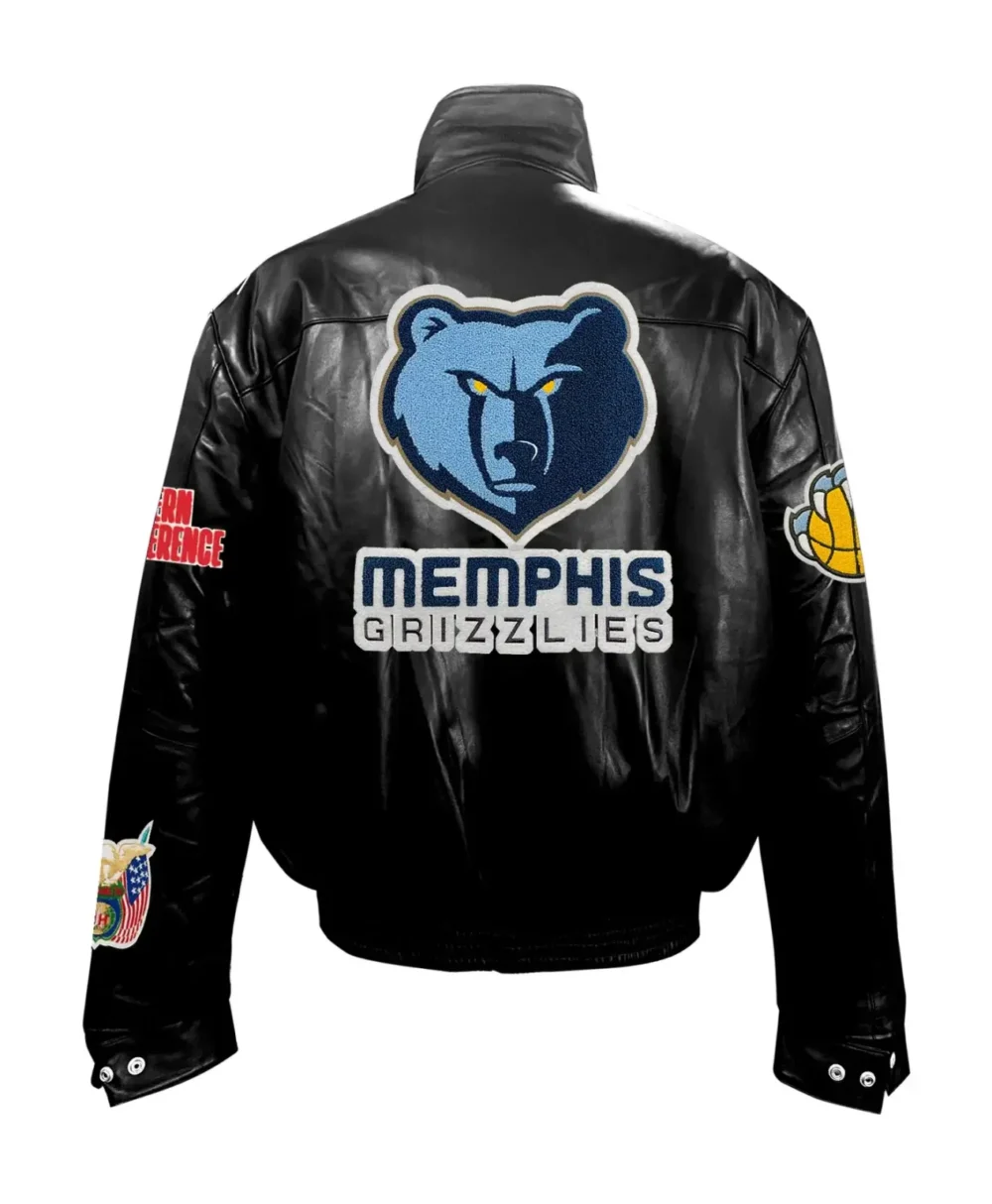 Memphis Grizzlies Jeff Hamilton Black Leather Jacket