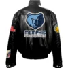 Memphis Grizzlies Jeff Hamilton Black Leather Jacket