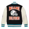 Miami Dolphins OVO Black Full-Snap Varsity Jacket