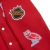 Montreal Canadiens OVO x NHL Red Full-Snap Varsity Jacket