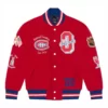 Montreal Canadiens OVO x NHL Red Full-Snap Varsity Jacket