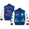 New York Giants OVO Royal Full-Snap Varsity Jacket