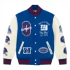 New York Giants OVO Royal Full-Snap Varsity Jacket