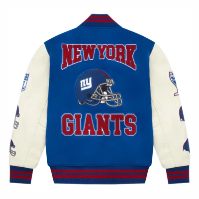 New York Giants OVO Royal Full-Snap Varsity Jacket