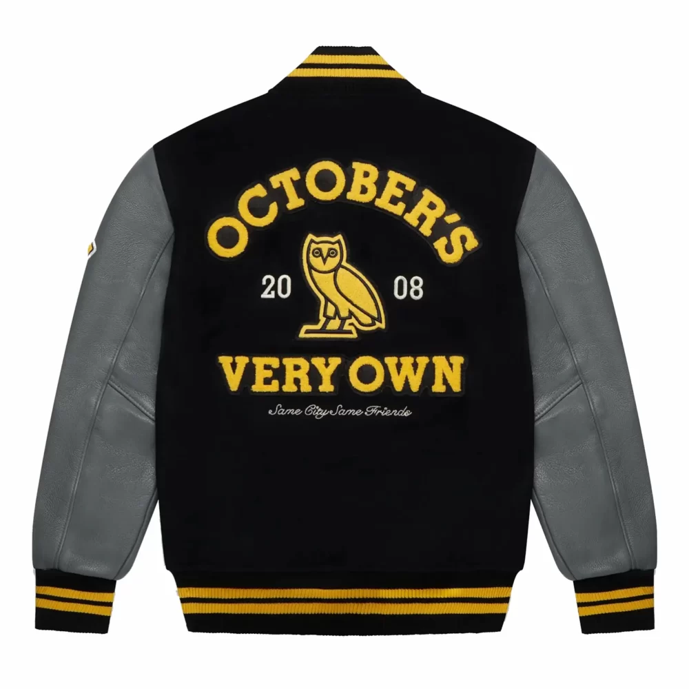 OVO Collegiate Varsity Jacket Black Yellow