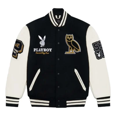 OVO Playboy Black Varsity Jacket