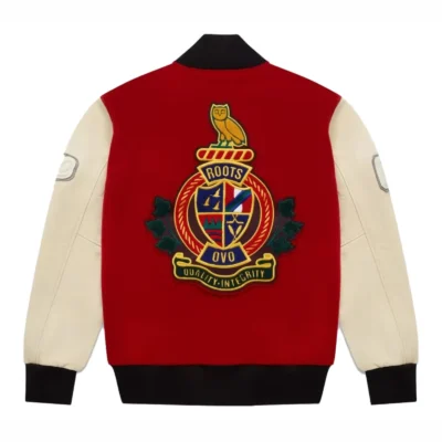 OVO Roots Varsity Jacket Red