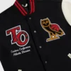 OVO X Toronto Raptors Black/Cream Wool & Leather Varsity Jacket