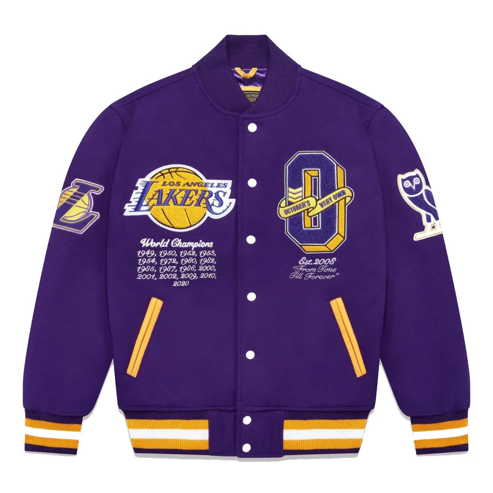 OVO x NBA Lakers Varsity Jacket