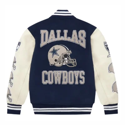 OVO x NFL Dallas Cowboys Navy Full-Snap Varsity Jacket