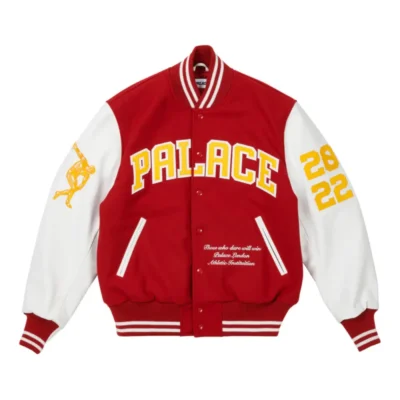 Palace Greek Red & White Varsity Jacket