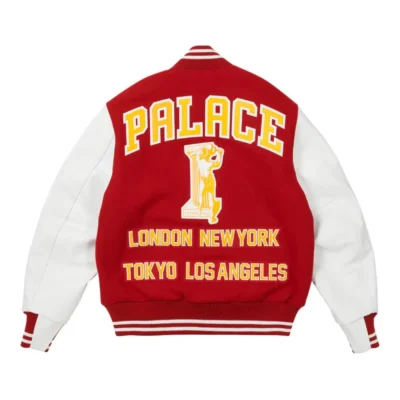 Palace Greek Red & White Varsity Jacket