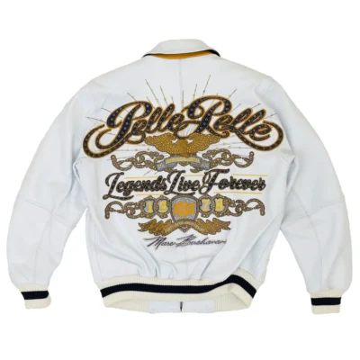 Pelle Pelle Legends Live Forever White Leather Jacket