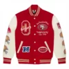 San Francisco 49ers OVO Scarlet Full-Snap Varsity Jacket