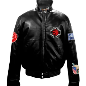 Toronto Raptors Jeff Hamilton Full Black Leather Jacket