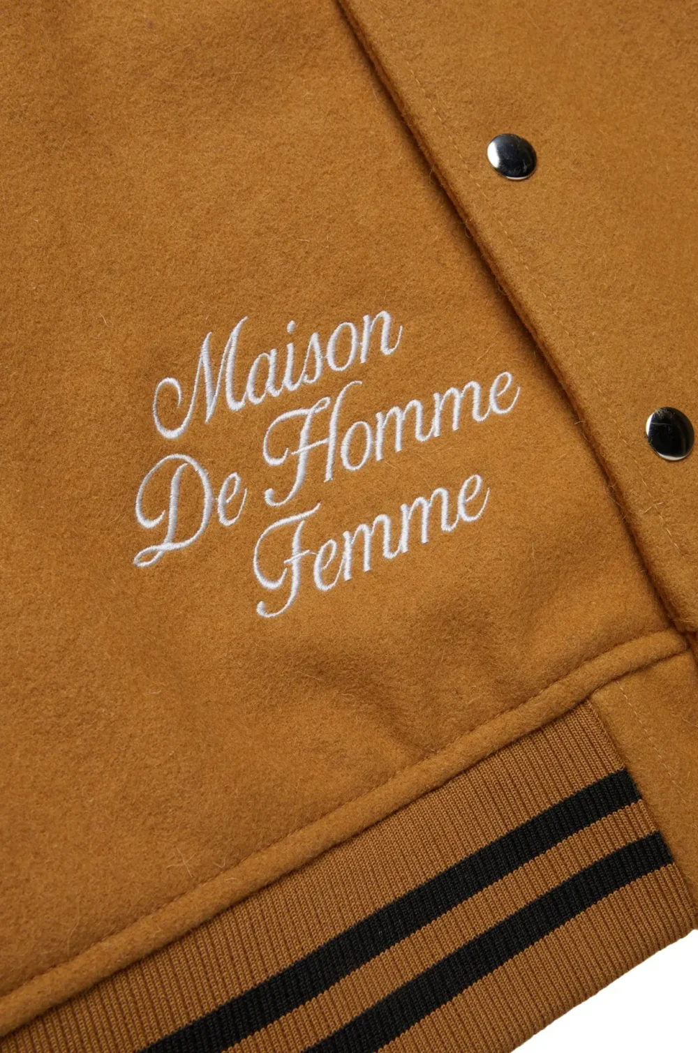 World Champs Homme Femme Letterman Brown & Camel Varsity Jacket