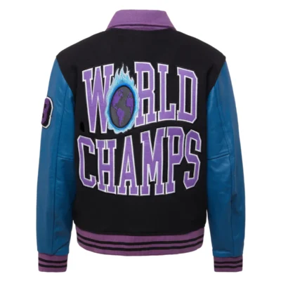 World Champs Homme Femme Letterman Multi Colored Varsity Jacket