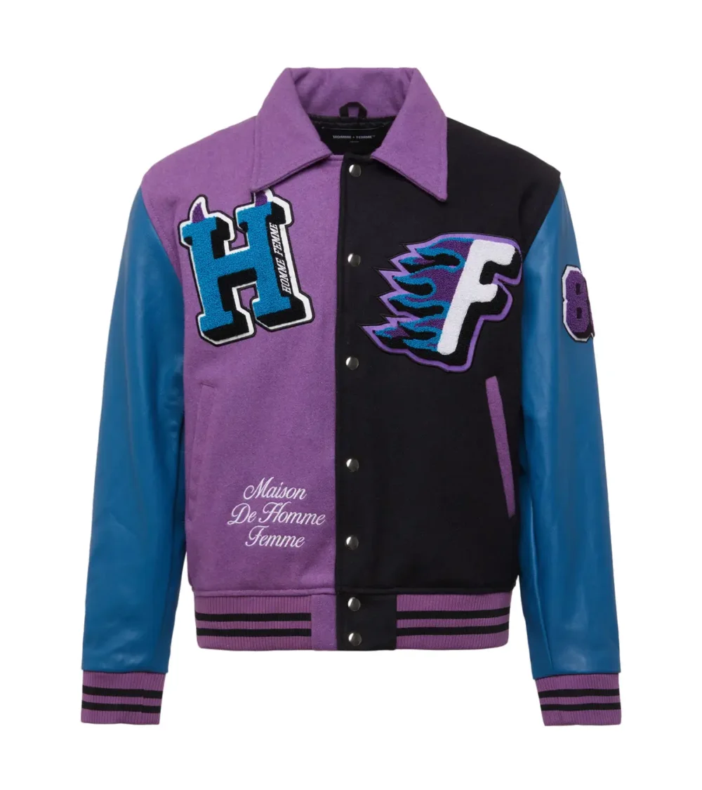 World Champs Homme Femme Letterman Multi Colored Varsity Jacket