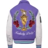 World Champs Homme Femme Letterman Purple & White Varsity Jacket