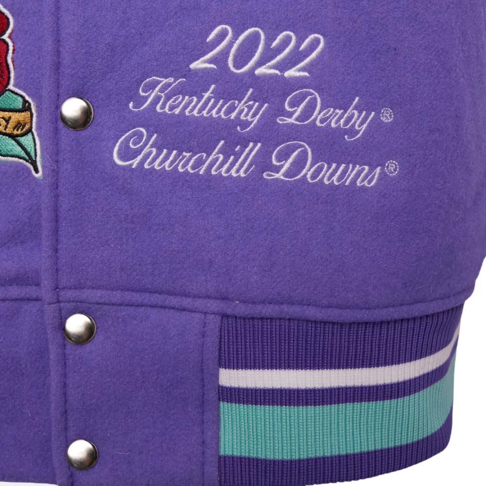 World Champs Homme Femme Letterman Purple & White Varsity Jacket