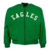 Philadelphia Eagles Authentic Green Wool Varsity Jacket