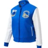 Women´s Golden State Warriors Wool & Leather Varsity Jacket