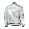 NFL Dallas Cowboys Silver Satin Varsity Jacket