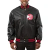 Atlanta Hawks Leather Varsity Jacket