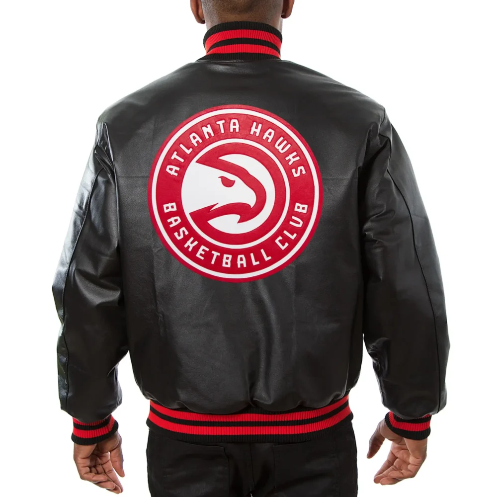 Atlanta Hawks Leather Varsity Jacket