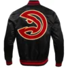 Atlanta Hawks Classic Rib Satin Varsity Jacket