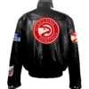 Atlanta Hawks Jeff Hamilton Leather Puffer Jacket