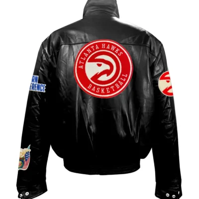 Atlanta Hawks Jeff Hamilton Leather Puffer Jacket