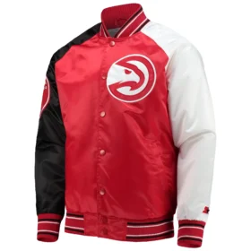 Atlanta Hawks Satin Varsity Jacket Tri Color