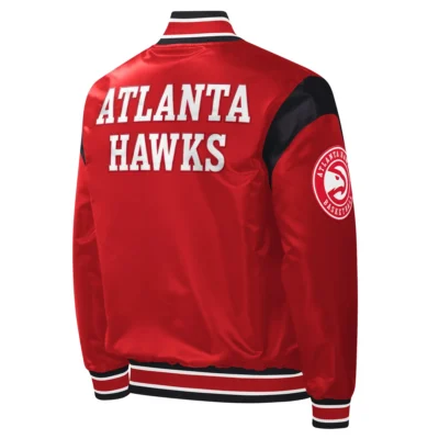 Atlanta Hawks Satin Varsity Red Jacket