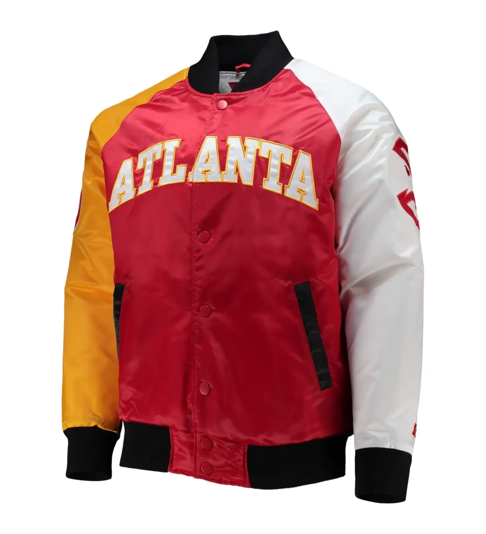 Atlanta Hawks Team Players Satin Varsity Jacket