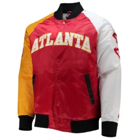 Atlanta Hawks Team Players Satin Varsity Jacket