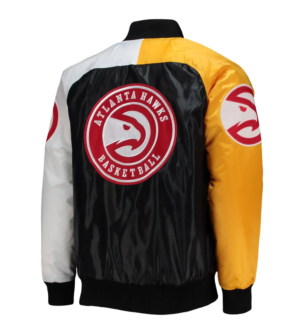 Atlanta Hawks Team Players Satin Varsity Jacket