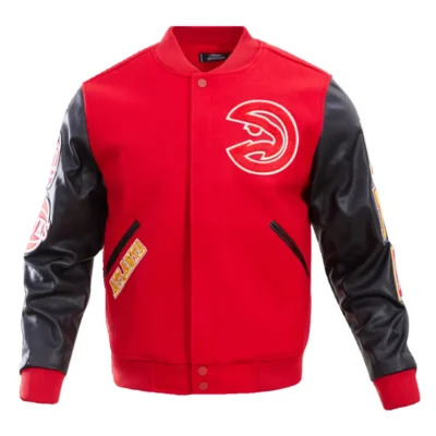 Atlanta Hawks Wool & Leather Varsity Jacket